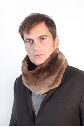 Beaver fur neck warmer for men